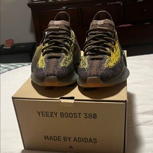 Adidas Yeezy Boost 380 in Brown and Yellow size 4 big boy
